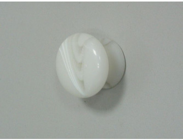 Ручка мебельная кнопка 2501-1пластик белая