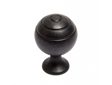 Ручка мебельная кнопка 446 старинный черный Boyard