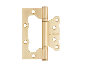 Петля дверная S-Locked  B-100*75*2,5 -GNL золото матовое